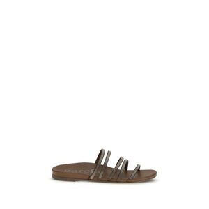 Pedro García Brown Calf Leather Bos Taurus Flip-Flop Women's Sandals